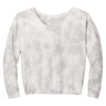 Joe's USA Ladies Beach Washed Cloud Fleece Tie-Dye V-Neck Sweatshirt Joe's USA Grey X-Small