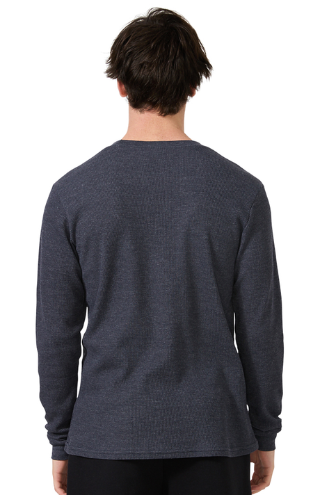 Royal Apparel 23054 Unisex Blend Long Sleeve Thermal - Heather Indigo