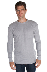 Royal Apparel 23054 Unisex Blend Long Sleeve Thermal - Heather Grey