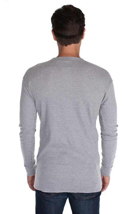 Royal Apparel 23054 Unisex Blend Long Sleeve Thermal - Heather Grey