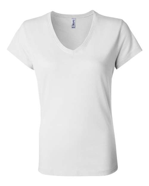 BELLA + CANVAS Women’s Jersey V-Neck Tee - BELLA + CANVAS 6005 BELLA + CANVAS White S