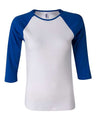 Bella + Canvas 2000 Women’s 1X1 Baby Rib Raglan Three-Quarter Sleeve Tee