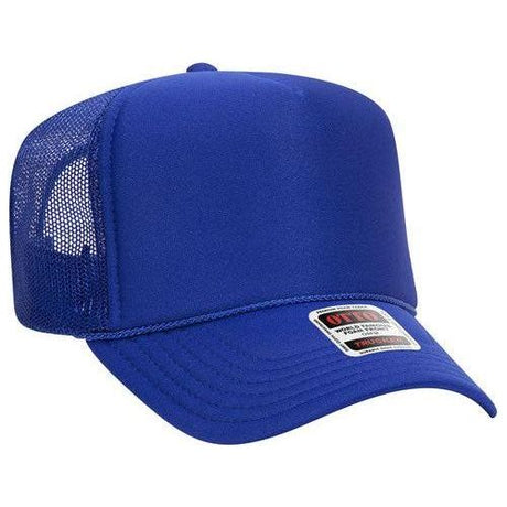 OTTO CAP 5 Panel High Crown Mesh Back Foam Trucker Hat 39-165 Caps OTTO CAP Royal