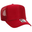 OTTO CAP 5 Panel High Crown Mesh Back Foam Trucker Hat 39-165 Caps OTTO CAP Red