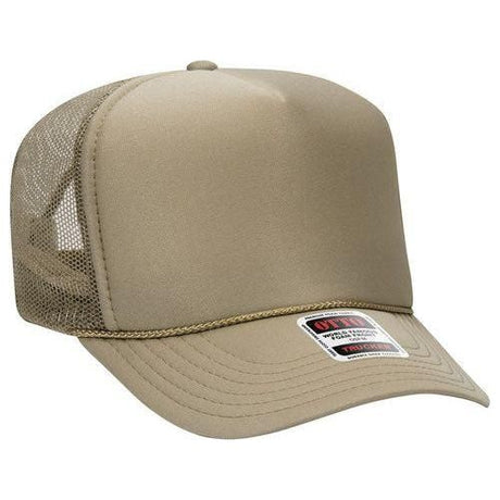 OTTO CAP 5 Panel High Crown Mesh Back Foam Trucker Hat 39-165