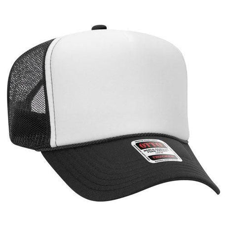 OTTO CAP 5 Panel High Crown Mesh Back Foam Trucker Hat 39-165