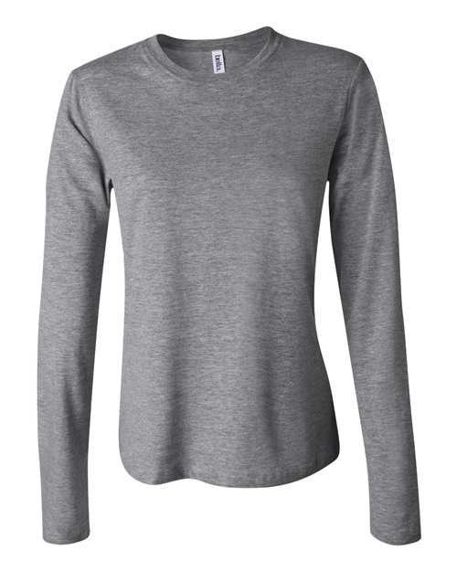 BELLA + CANVAS Women’s Jersey Long Sleeve Tee - BELLA + CANVAS 6500 BELLA + CANVAS Deep Heather S