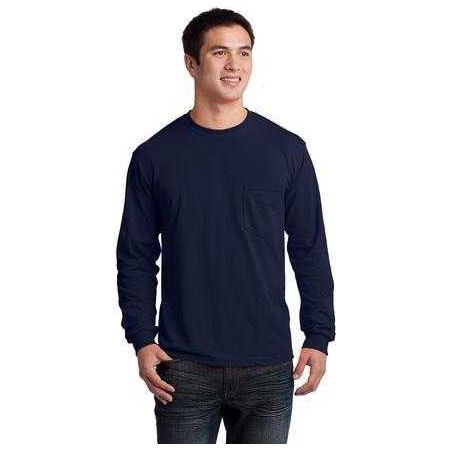 Joe's USA Men's Ultra Cotton 100% Cotton Long Sleeve T-Shirt with Pocket Joe's USA Mens Apparel