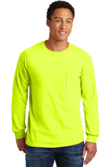 Gildan ®  - Ultra Cotton ®  100% US Cotton Long Sleeve T-Shirt with Pocket.  2410 - Gildan 2410