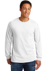 Gildan ®  - Ultra Cotton ®  100% US Cotton Long Sleeve T-Shirt with Pocket.  2410 - Gildan 2410