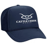 Cattle Creek Ranch Foam Snapback Trucker Hats Cattle Creek Navy/White Logo