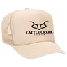 Cattle Creek Ranch Foam Snapback Trucker Hats Cattle Creek Tan/Black Logo