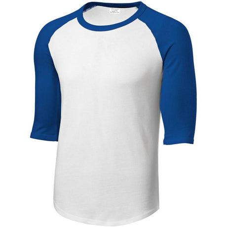 Mens 3/4 Sleeve Cotton Baseball Tee Shirts - Adult XS to 6X