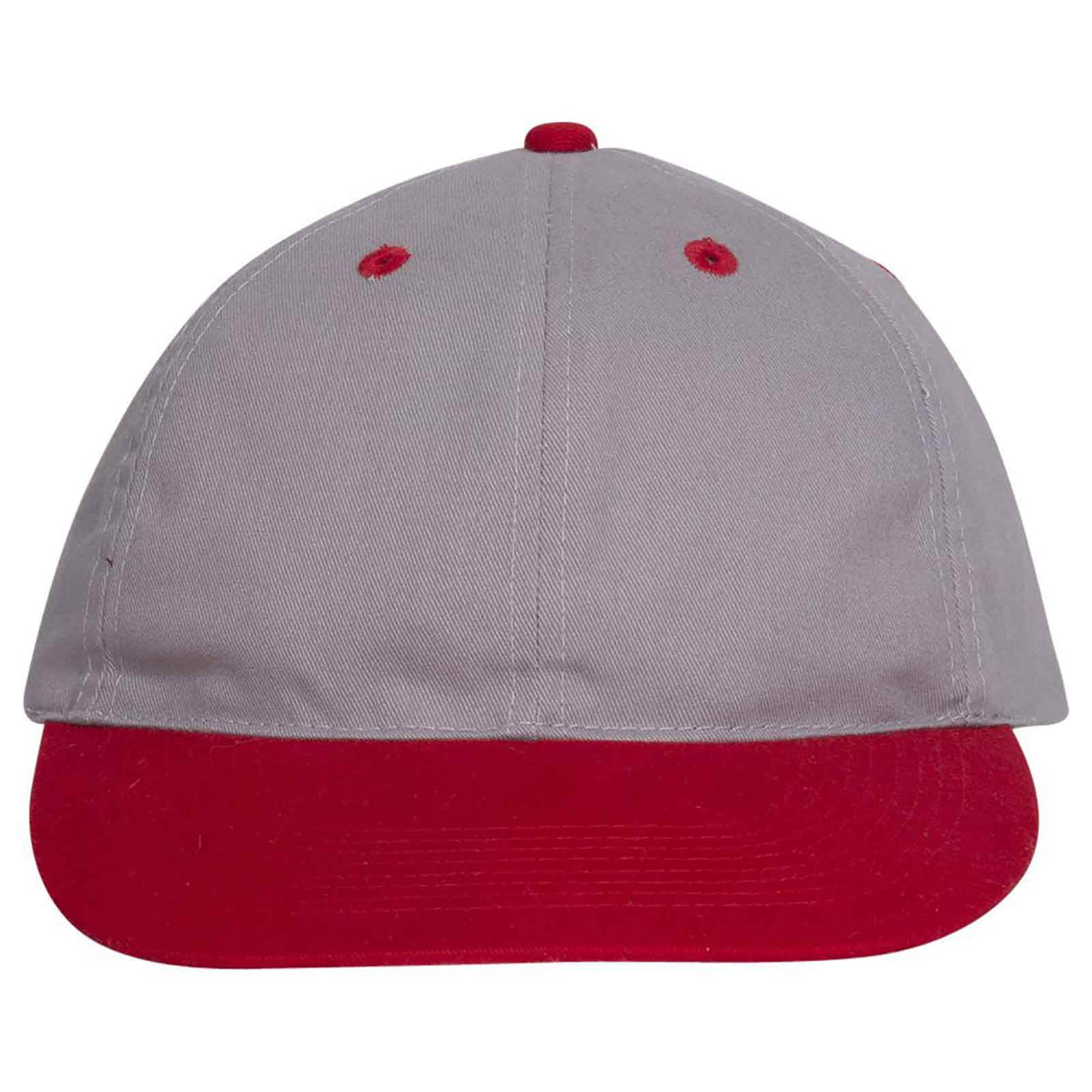 OTTO CAP 6 Panel Low Profile Baseball Cap OTTO 25-023 Otto Cap 0214 - Red/Gry OSFM - Adult