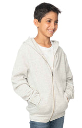 Royal Apparel 25020 Youth Triblend Fleece Zip Hoodie - Tri Ash