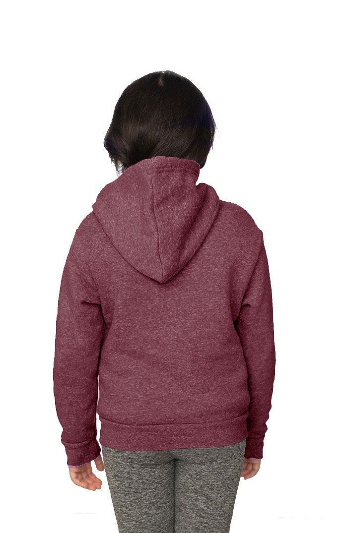 Royal Apparel 25020 Youth Triblend Fleece Zip Hoodie - Tri Burgundy