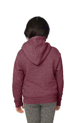 Royal Apparel 25020 Youth Triblend Fleece Zip Hoodie - Tri Burgundy