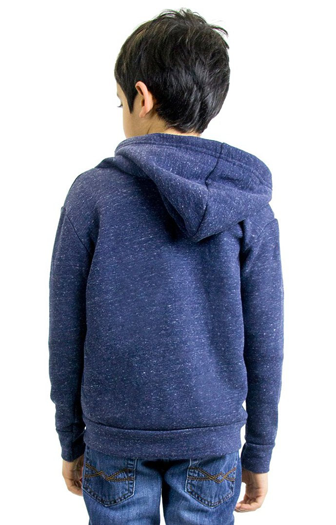 Royal Apparel 25020 Youth Triblend Fleece Zip Hoodie - Tri Denim Navy