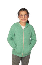 Royal Apparel 25020 Youth Triblend Fleece Zip Hoodie - Tri Kelly