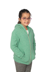 Royal Apparel 25020 Youth Triblend Fleece Zip Hoodie - Tri Kelly