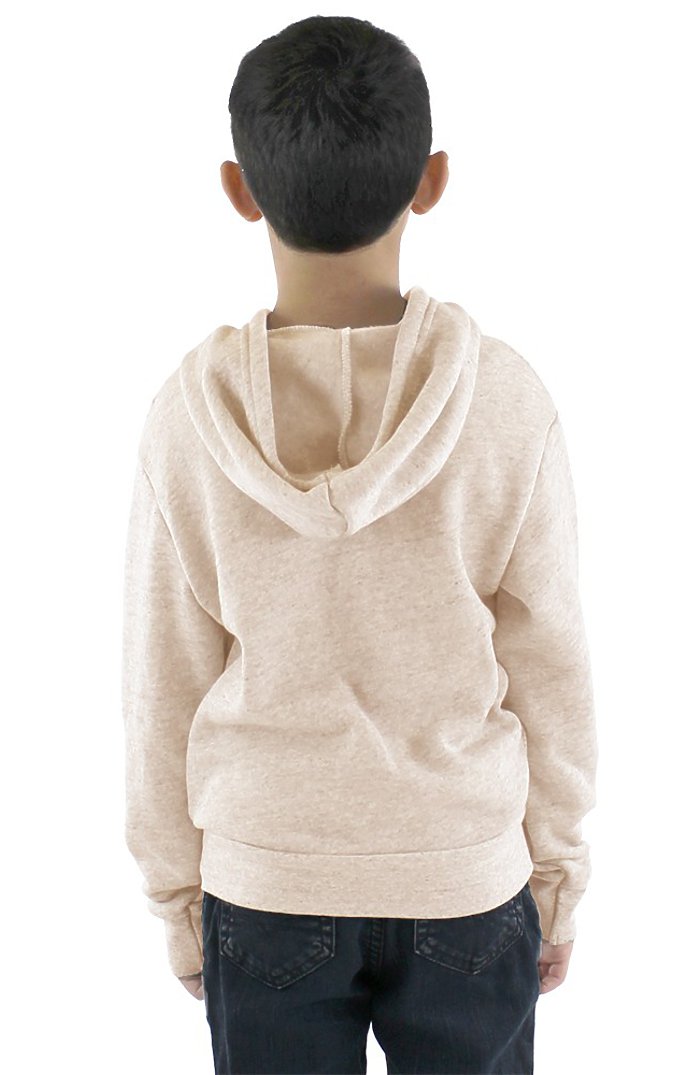 Royal Apparel 25020 Youth Triblend Fleece Zip Hoodie - Tri Oatmeal