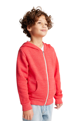 Royal Apparel 25020 Youth Triblend Fleece Zip Hoodie - Tri Red