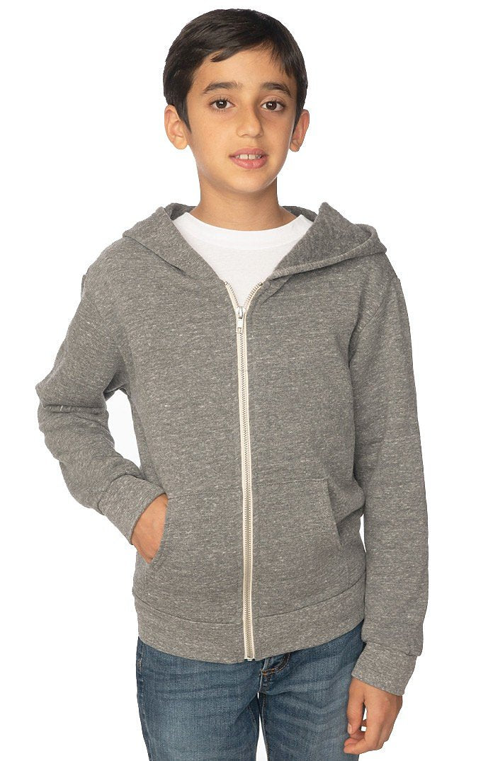Royal Apparel 25020 Youth Triblend Fleece Zip Hoodie - Tri Vintage Grey