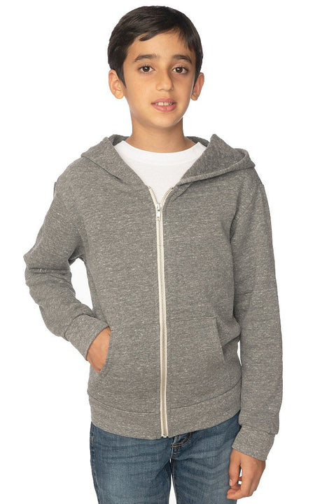Royal Apparel 25020 Youth Triblend Fleece Zip Hoodie - Tri Vintage Grey