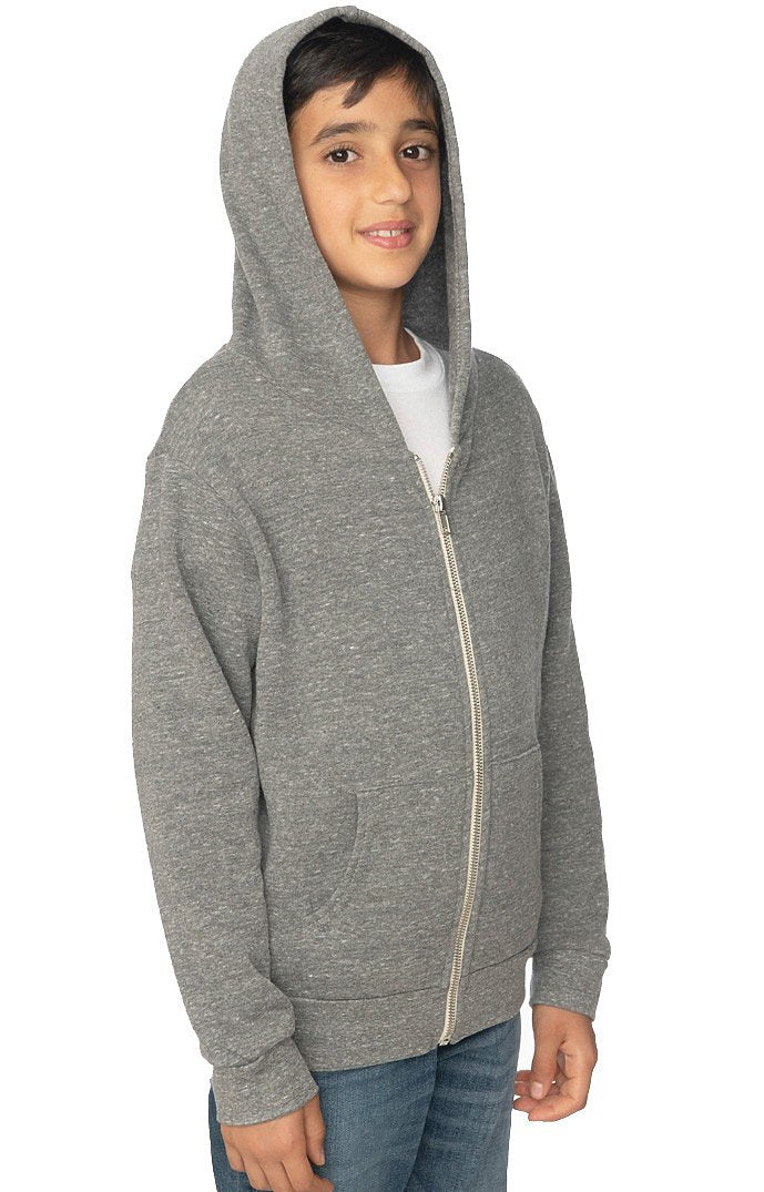 Royal Apparel 25020 Youth Triblend Fleece Zip Hoodie - Tri Vintage Grey
