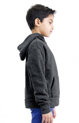 Royal Apparel 25025 Youth Triblend Fleece Pullover Hoodie - Tri Onyx