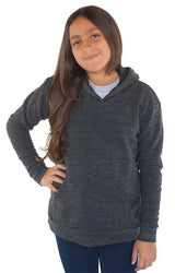 Royal Apparel 25025 Youth Triblend Fleece Pullover Hoodie - Tri Onyx