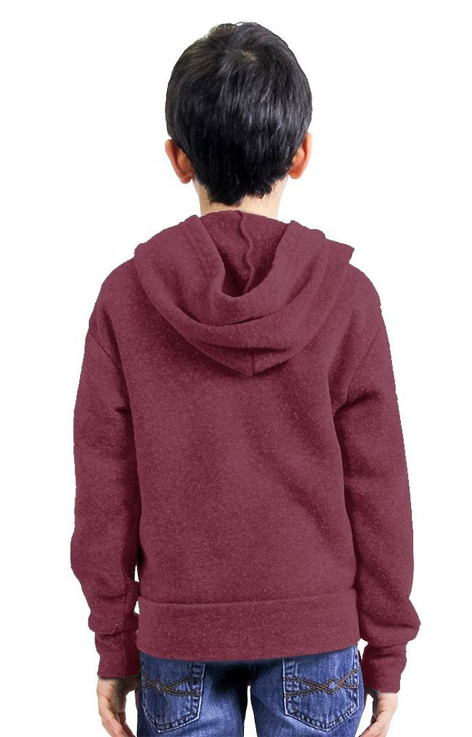 Royal Apparel 25025 Youth Triblend Fleece Pullover Hoodie - Tri Burgundy