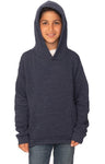 Royal Apparel 25025 Youth Triblend Fleece Pullover Hoodie - Tri Denim Navy