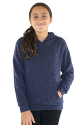 Royal Apparel 25025 Youth Triblend Fleece Pullover Hoodie - Tri Denim Navy