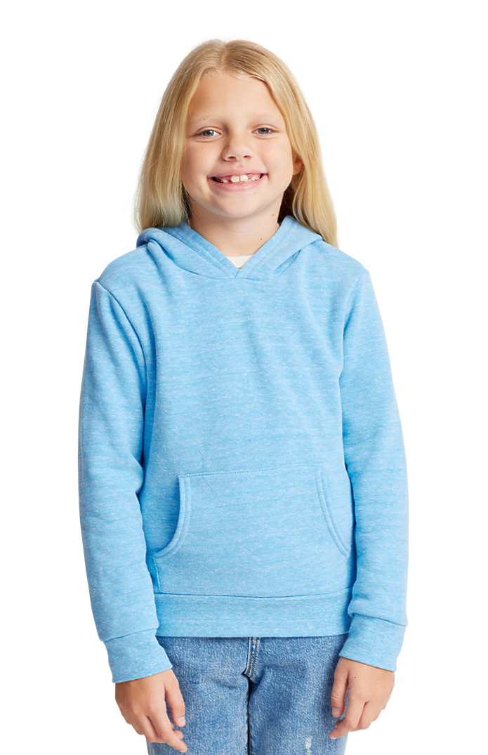 Royal Apparel 25025 Youth Triblend Fleece Pullover Hoodie - Tri Pool