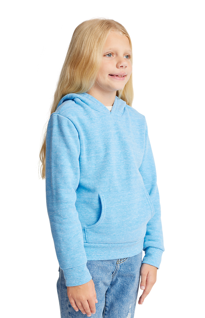 Royal Apparel 25025 Youth Triblend Fleece Pullover Hoodie - Tri Pool