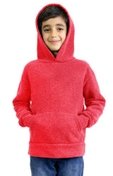 Royal Apparel 25025 Youth Triblend Fleece Pullover Hoodie - Tri Red