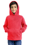 Royal Apparel 25025 Youth Triblend Fleece Pullover Hoodie - Tri Red