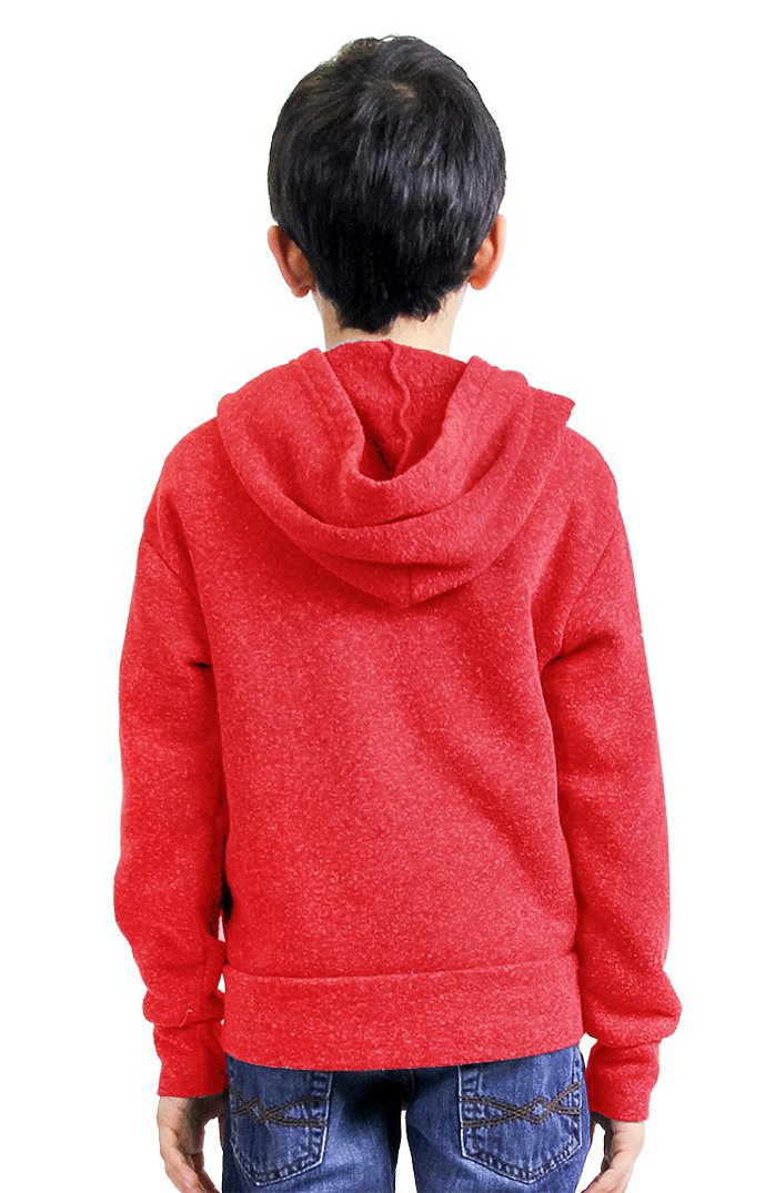 Royal Apparel 25025 Youth Triblend Fleece Pullover Hoodie - Tri Red