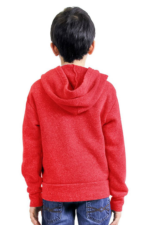 Royal Apparel 25025 Youth Triblend Fleece Pullover Hoodie - Tri Red