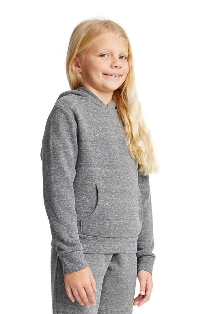 Royal Apparel 25025 Youth Triblend Fleece Pullover Hoodie - Tri Vintage Grey