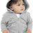Royal Apparel 25030 Infant Triblend Fleece Zip Hoodie - Tri Ash