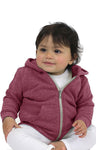 Royal Apparel 25030 Infant Triblend Fleece Zip Hoodie - Tri Burgundy