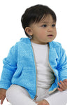 Royal Apparel 25030 Infant Triblend Fleece Zip Hoodie - Tri Pool