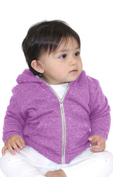 Royal Apparel 25030 Infant Triblend Fleece Zip Hoodie - Tri Purple