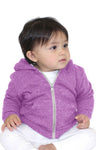 Royal Apparel 25030 Infant Triblend Fleece Zip Hoodie - Tri Purple