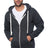 Royal Apparel 25050 Unisex Triblend Fleece Zip Hoodie - Tri Onyx