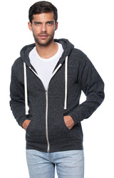 Royal Apparel 25050 Unisex Triblend Fleece Zip Hoodie - Tri Onyx