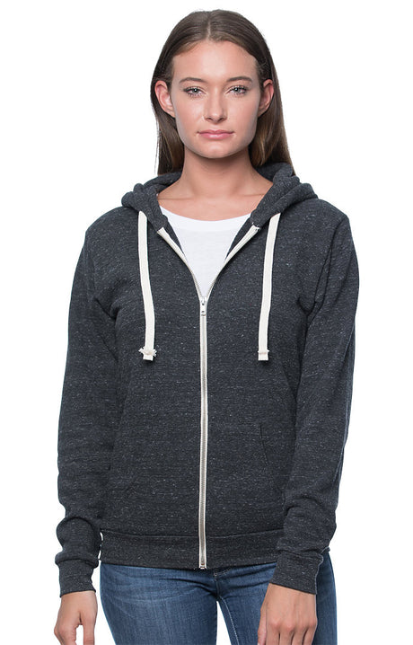 Royal Apparel 25050 Unisex Triblend Fleece Zip Hoodie - Tri Onyx