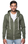 Royal Apparel 25050 Unisex Triblend Fleece Zip Hoodie - Tri Army